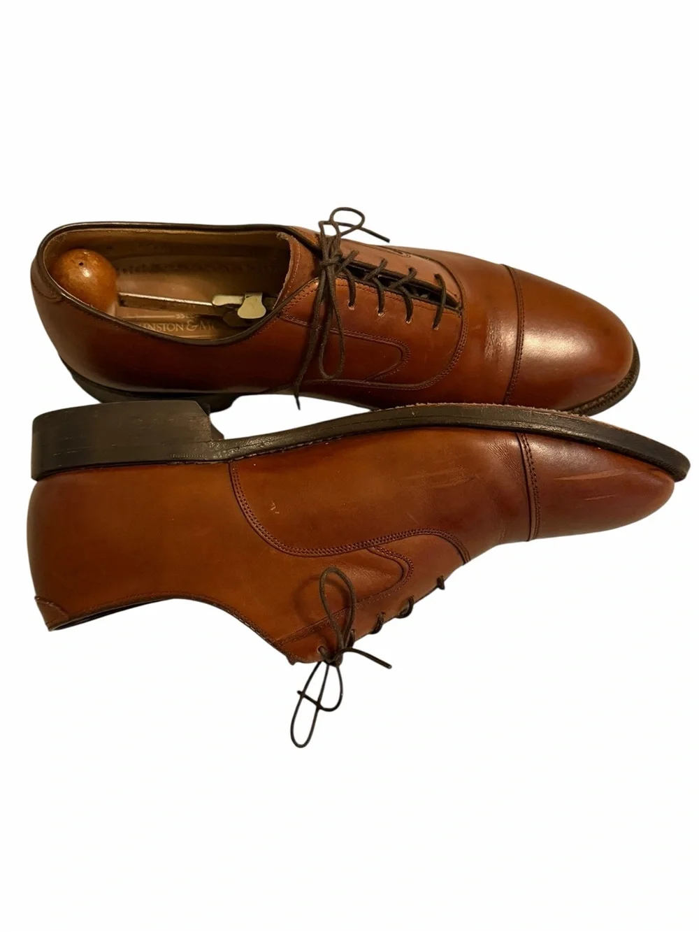 Johnston & Murphy Limited USA Made Cap Toe Oxford Dress Shoes 8D Goodyear Welt